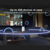 Netgear RBKE963B Orbi Quad-Band AXE11000 Wifi 6E Ultra Performance Mesh System - Wifi 6E Router & 2 Satellites with 10 Gig | 3x 2.5 Gig | 9x 1 Gig | Coverage up to 9000 sqft| Black Edition