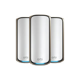 Netgear BE27000 Mesh WiFi System (RBE973S) Orbi Series Quad-Band WiFi 7 Mesh System 3 Pack | White Edition