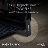 Nighthawk Tri-Band WiFi 6E USB 3.0 Adapter - AXE3000 (A8000)