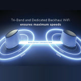 Netgear AX6000 Mesh WiFi System (RBK863S) Orbi White Series Tri-Band WiFi 6 Mesh System