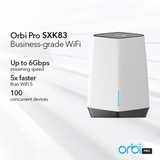 Orbi Pro SXK83 AX6000 Tri-Band 3-Pack WiFi 6 Mesh System