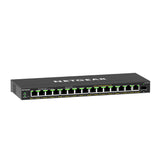 NETGEAR 16-Port PoE Gigabit Ethernet Plus Switch (GS316EP) - Managed, with 15 x PoE+ @ 180W, 1 x 1G SFP Port, Desktop or Wall Mount
