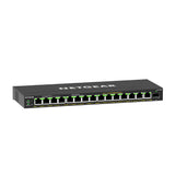 NETGEAR 16-Port PoE Gigabit Ethernet Plus Switch (GS316EPP) - Managed, with 15 x PoE+ @ 231W, 1 x 1G SFP Port, Desktop or Wall Mount