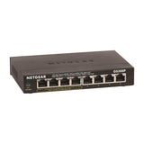 Netgear 8-Port Gigabit Ethernet Unmanaged PoE Switch (GS308P) - with 4 x PoE @ 55W, Desktop, Sturdy Metal Fanless Housing