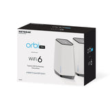 NETGEAR Orbi Pro WiFi 6 AX6000 Tri-Band Mesh WiFi System (SXK80) | 2pcs Pack (1 Router with 1 Satellite) for Business | Up to 60+ Devices