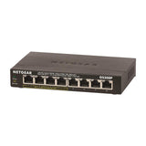 Netgear 8-Port Gigabit Ethernet Unmanaged PoE Switch (GS308P) - with 4 x PoE @ 55W, Desktop, Sturdy Metal Fanless Housing
