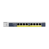 Netgear 8-Port Gigabit Ethernet Unmanaged PoE Switch (GS108PP) - with 8 x PoE+ @ 123W Upgradeable, Desktop/Rackmount, and ProSAFE Limited Lifetime Protection
