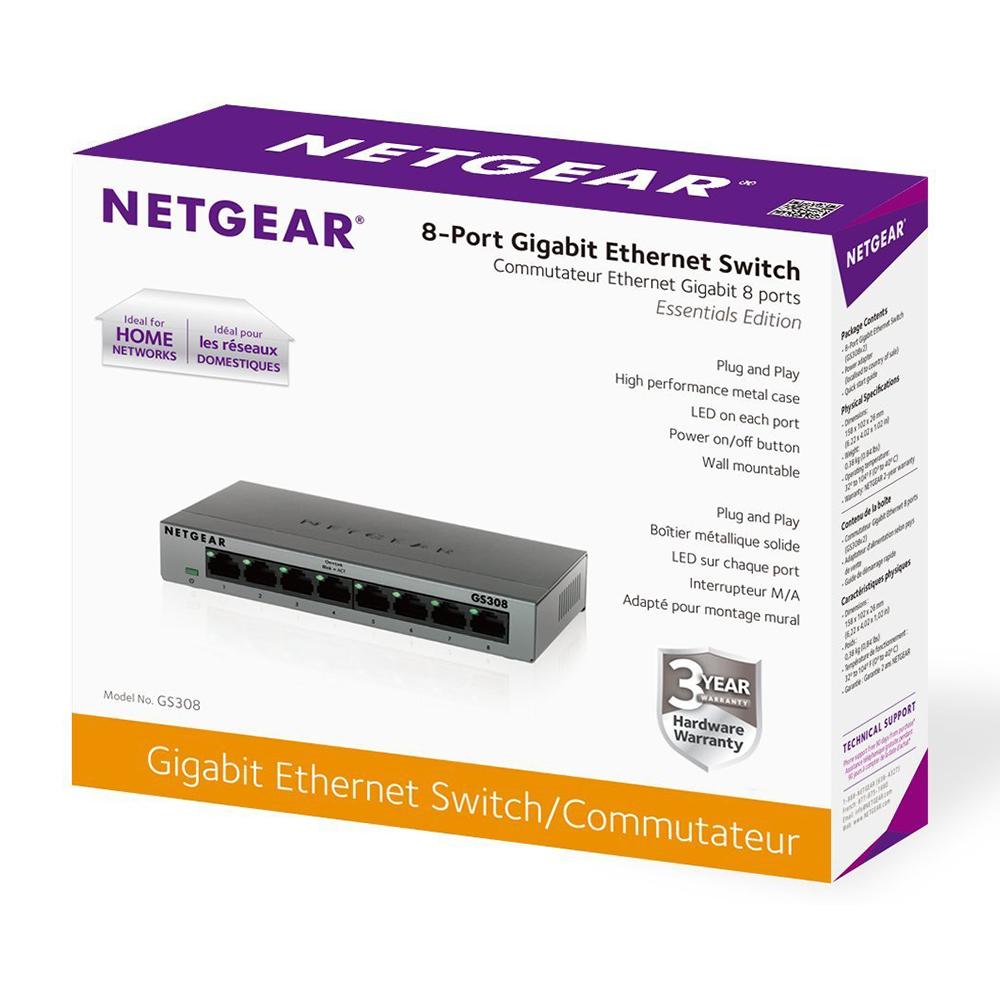 NETGEAR 8-Port 10/100/1000 Mbps Gigabit Plus Managed Switch GS108E-300NAS -  Best Buy