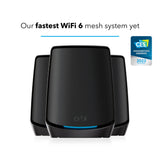 Orbi RBK863SB 6Gbps Triband 3Pc WiFi6 Mesh System (10Gb Port/1-Yr Armor)
