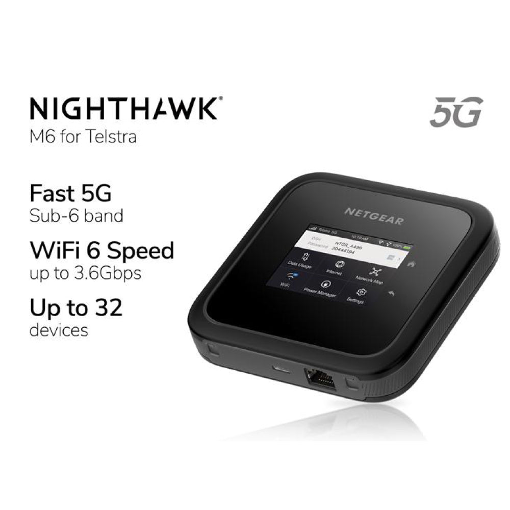 NETGEAR Nighthawk M6 5G WiFi 6 Mobile Hotspot Router (MR6110 ...
