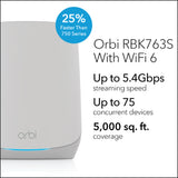 Orbi RBK762S 5.4Gbps Triband 3-Pack WiFi 6 Mesh System