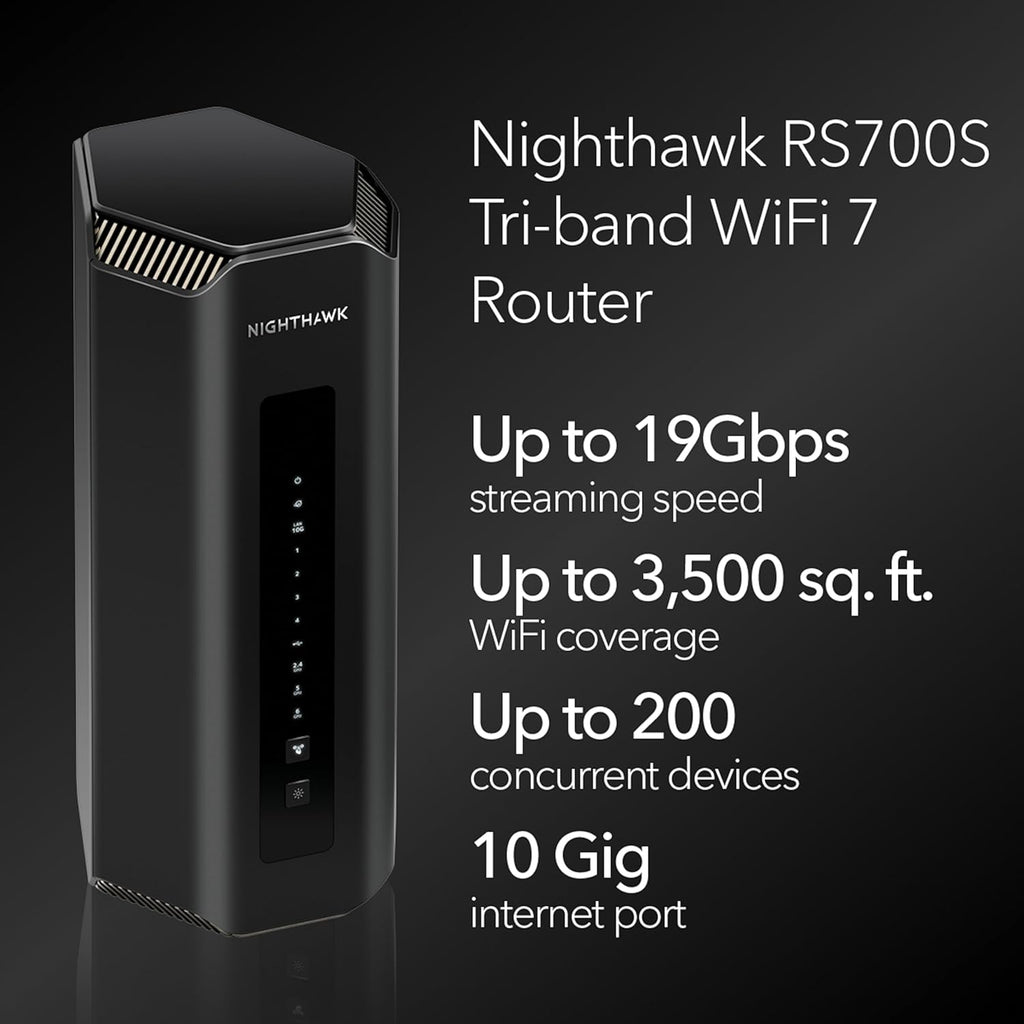Rs700s Router NETGEAR Nighthawk RS700S Tri-Band 10G WiFi 7 Router – netgearstore.my
