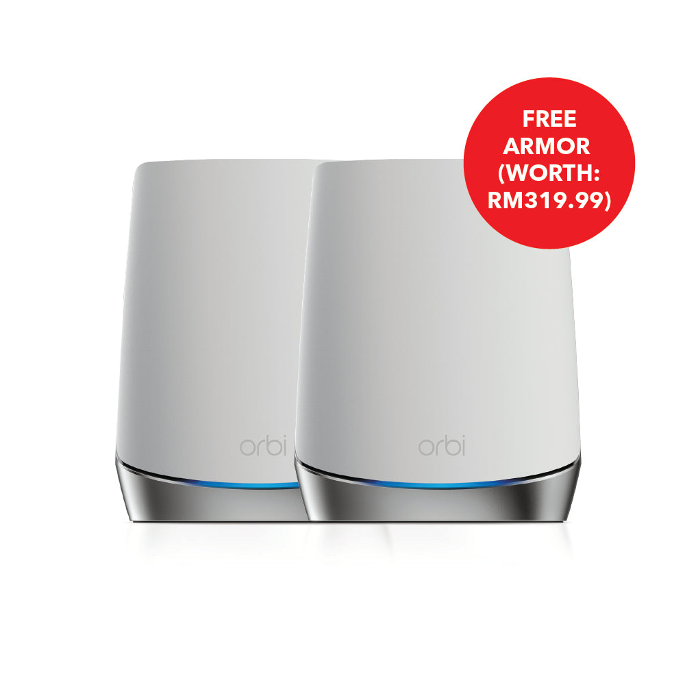 Orbi WiFi-6 High-Performance Tri-Band Mesh WiFi System - AX4200 (1 Router + 1 Satellite) (RBK752)