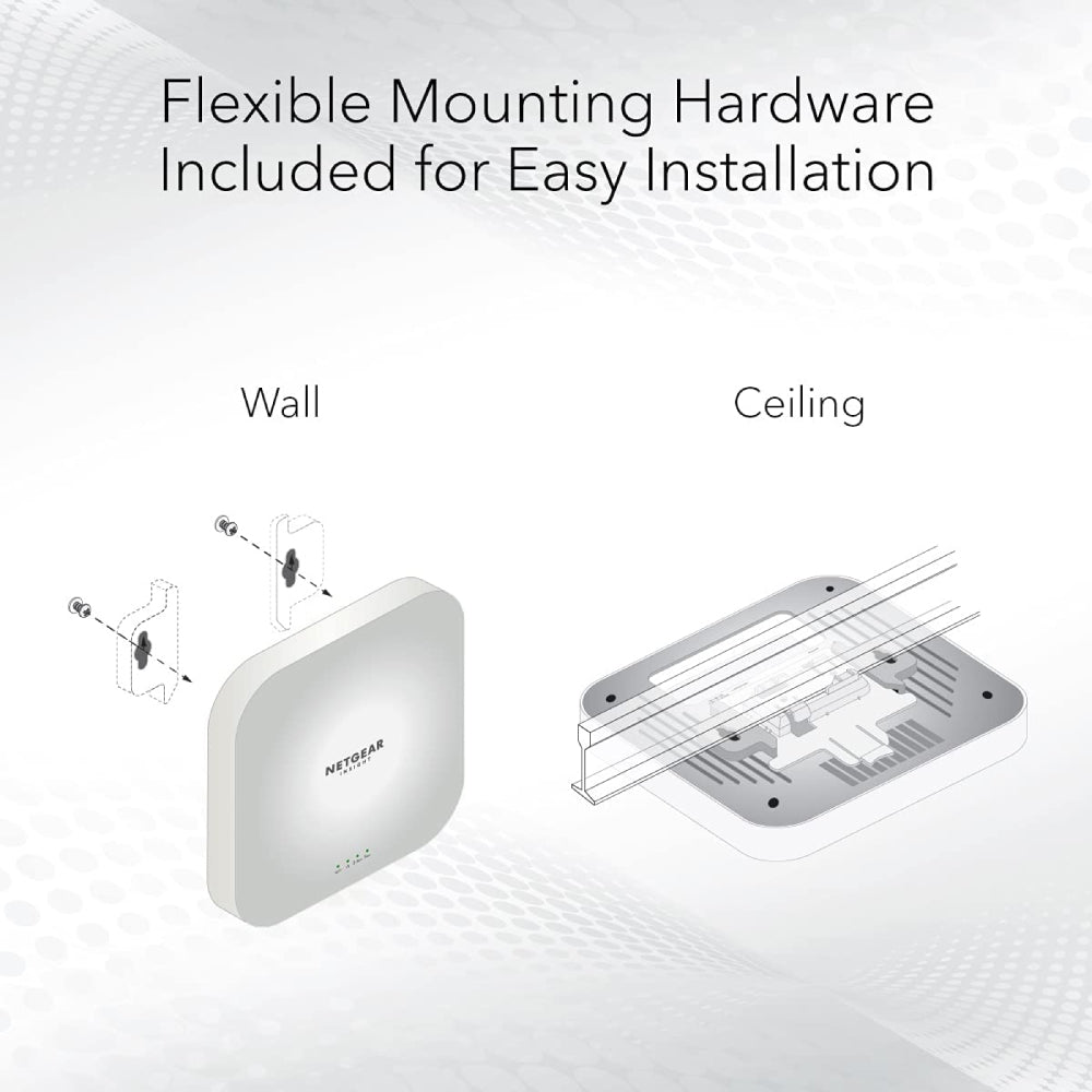 Netgear WAX620 Cloud Managed Wireless Access Point - WiFi 6 Dual-Band AX3600