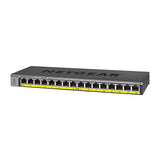Netgear 16-Port Gigabit Ethernet Unmanaged PoE Switch (GS116PP) - with 16 x PoE+ @ 183W, Desktop/Rackmount, and ProSAFE Limited Lifetime Protection