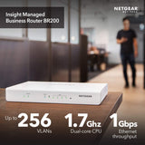 NETGEAR Insight Managed VPN Business Router (BR200) - Site-to-Site Secure VPN |Up to 256 VLANs | Supports OpenVPN and IPsec |Network Firewall Security | 4 x 1G Ethernet ports