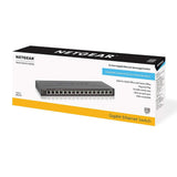 Netgear 16-Port Gigabit Ethernet Unmanaged Switch (GS316) - Desktop, Fanless Housing for Quiet Operation