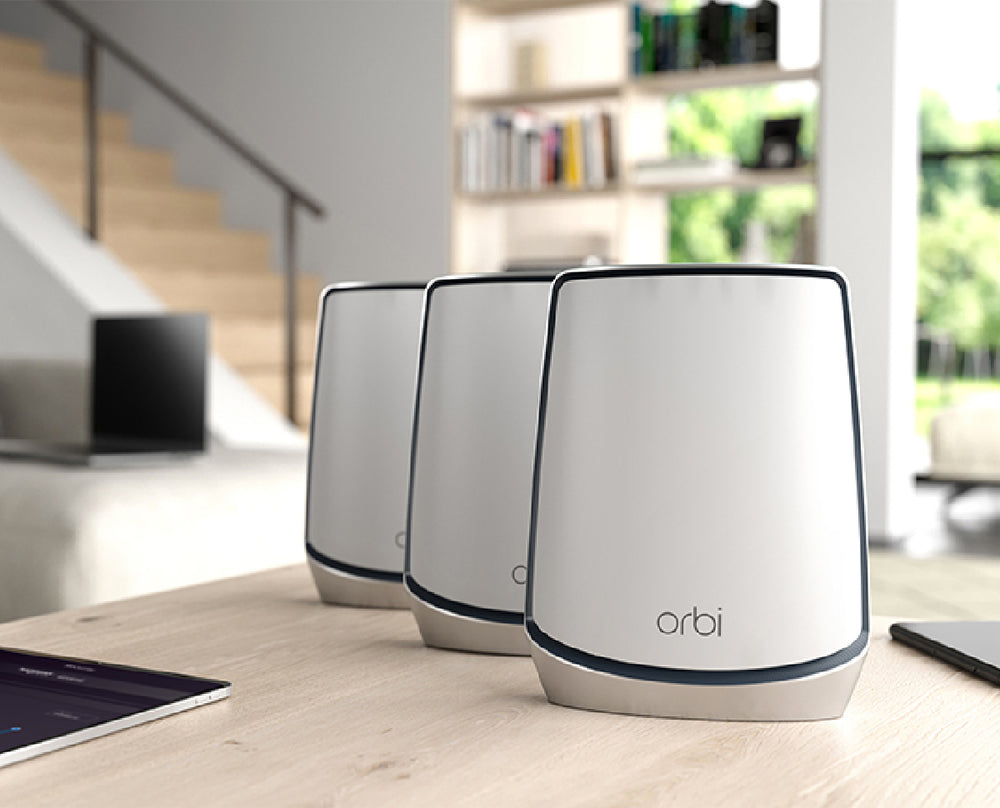 Orbi WiFi-6 Ultra-Performance Tri-Band Mesh WiFi System - AX6000 (1 Router + 2 Satellites) (RBK853)