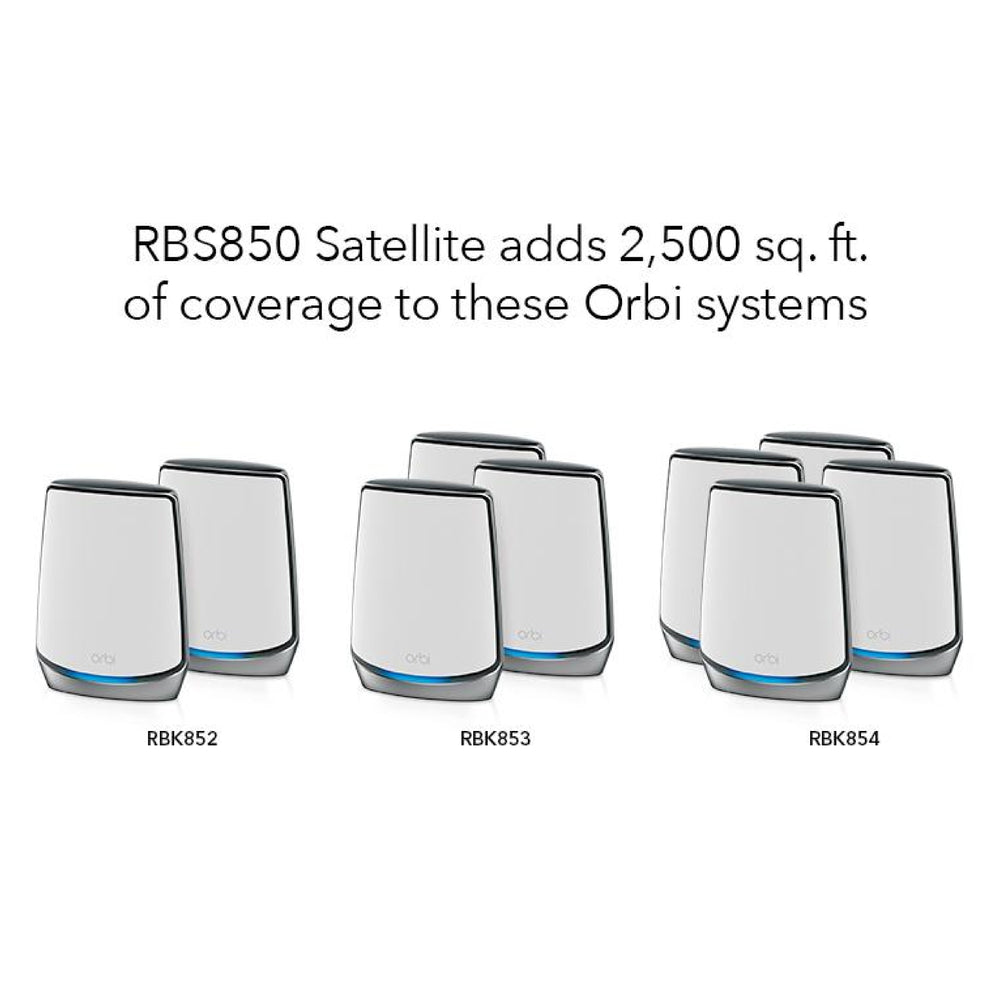 Orbi WiFi-6 Ultra-Performance Tri-Band Mesh WiFi Add-on Satellite - AX6000 (RBS850)